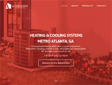 Tablet Screenshot of alternativeheatingair.com